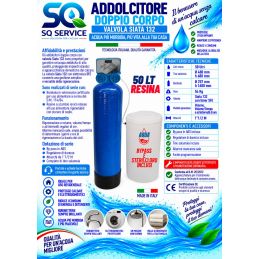 Addolcitore Acqua Doppio corpo 50 lt resina- Anticalcare