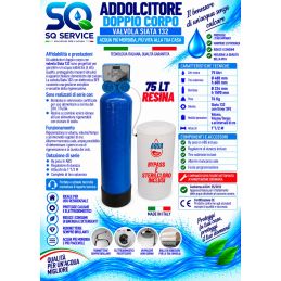 Addolcitore Acqua Doppio corpo 75 lt resina- Anticalcare