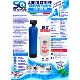 Addolcitore Acqua Doppio corpo 18 lt resina- Anticalcare