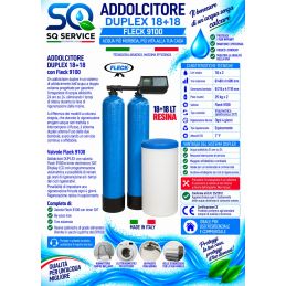 Addolcitore Acqua Duplex 18+18l, c/Fleck 9100- Anticalcare