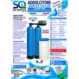 Addolcitore Acqua Duplex 125+125l, c/Fleck 9100- Anticalcare