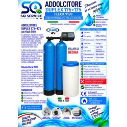 Addolcitore Acqua Duplex 175+175l, c/Fleck 9500- Anticalcare