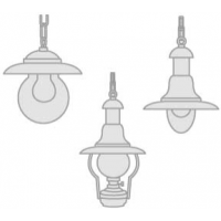 lampade a soffitto in ottone (portalampade 220v)